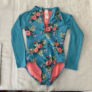 One Piece Long Sleeve Girls Swimmy